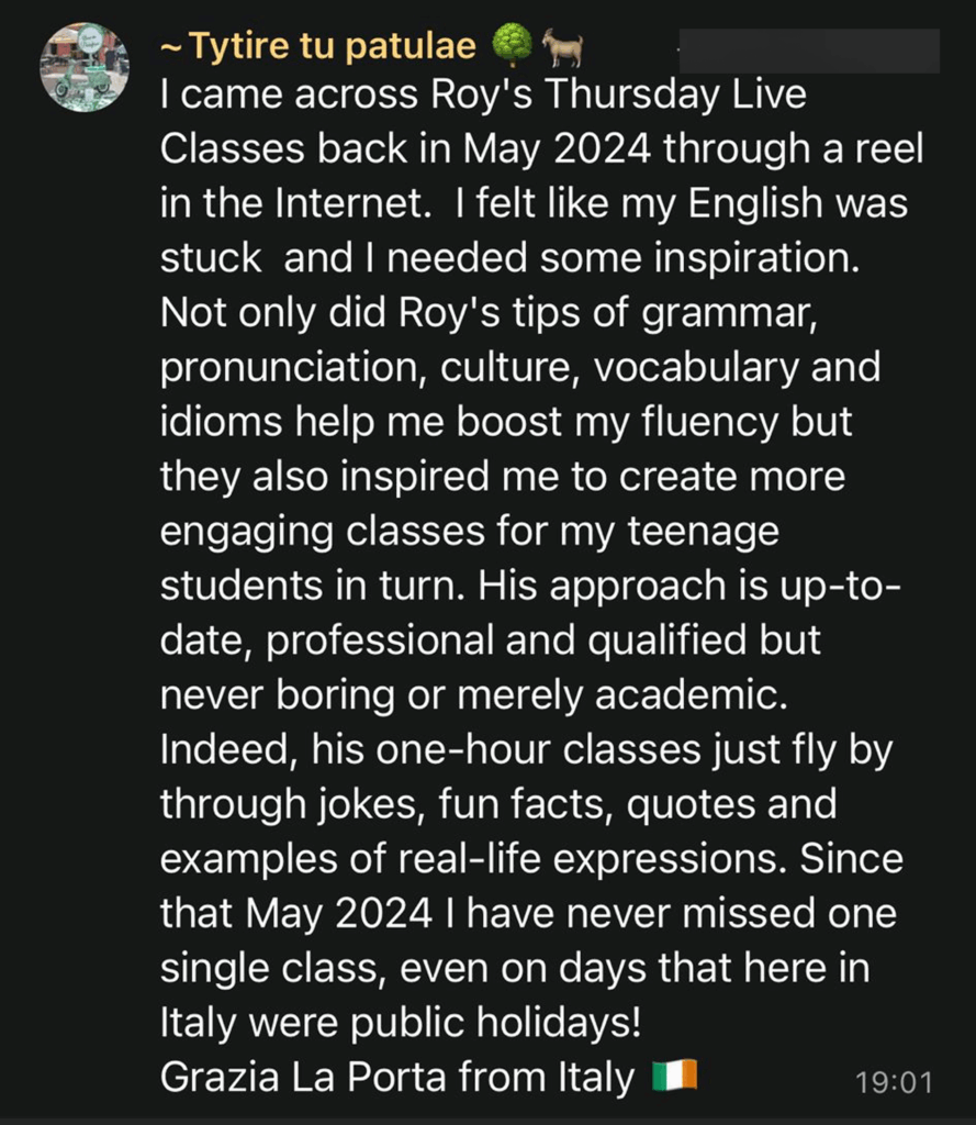 Student testimonial 1